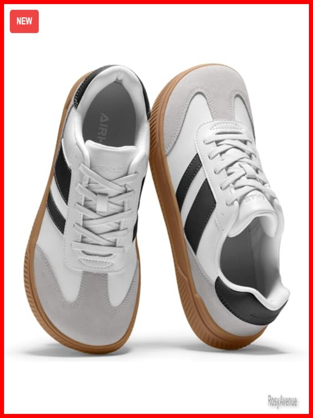 Wide Toe Box Zero Drop Barefoot Sneakers Vegan Leather Minimalist Walking Shoes